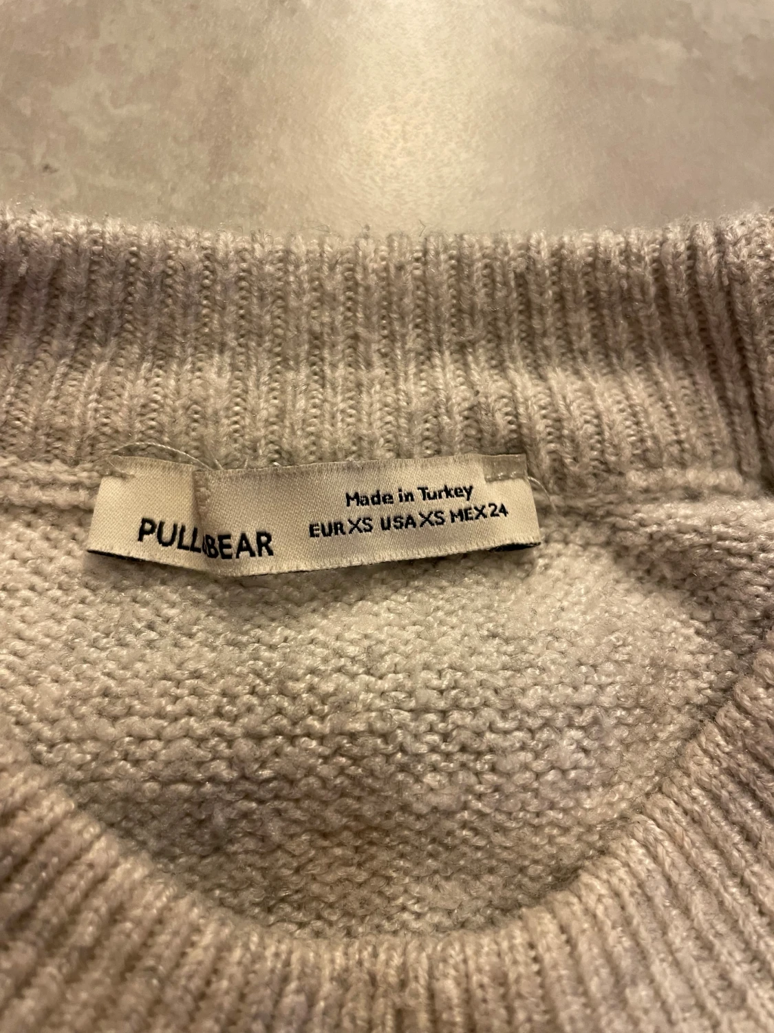 Ljusgrå stickad tröja Pull&Bear - 3