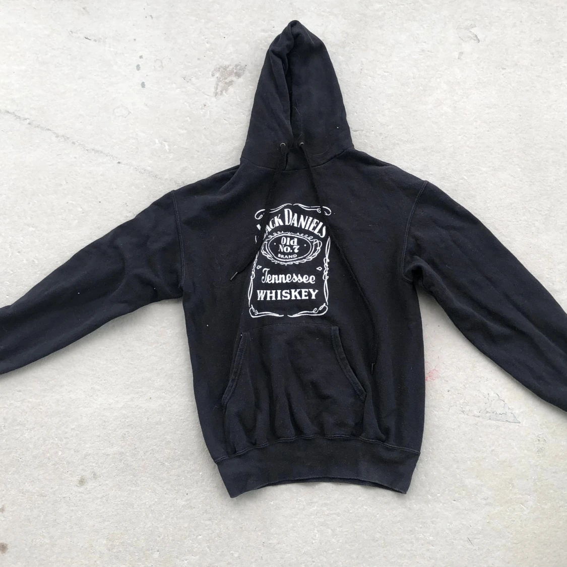 Jack Daniel's svart hoodie med tryck