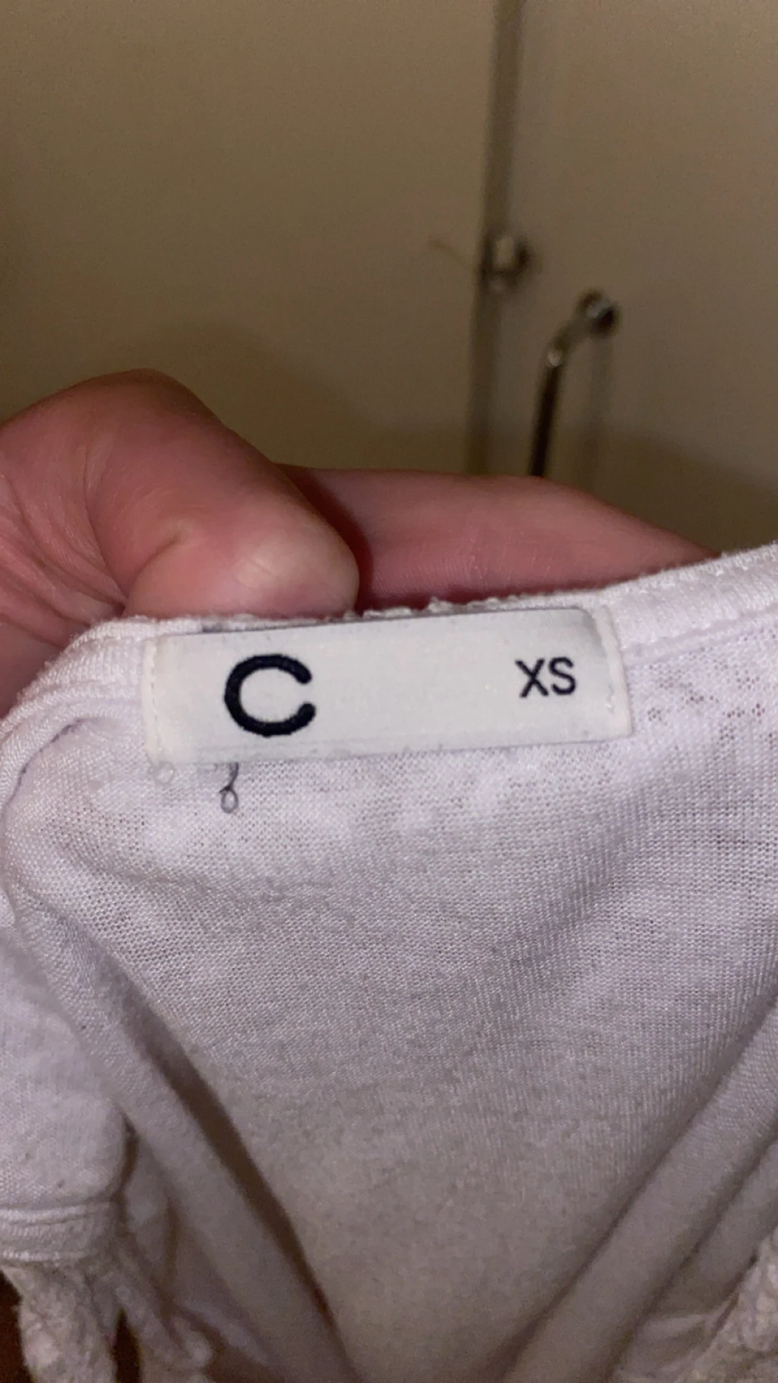 Vit spetslinnetopp från Cubus i XS - 1