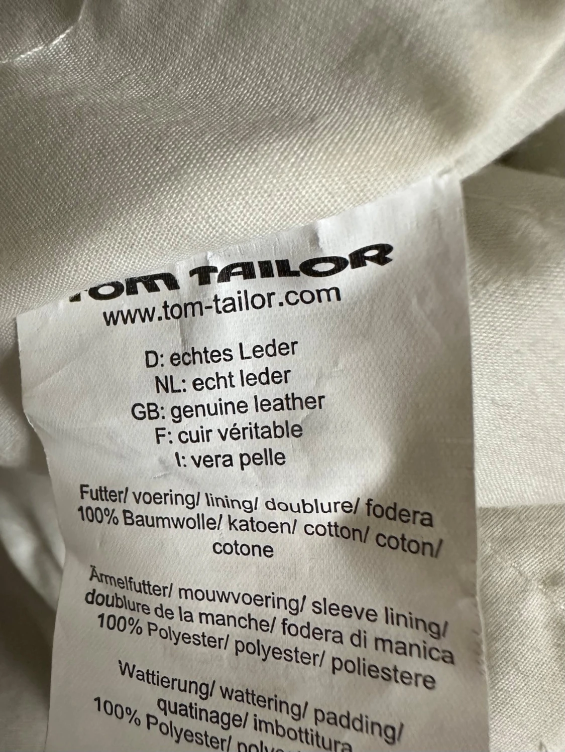 Mörkgrå och röd skinnjacka Tom Tailor - 4