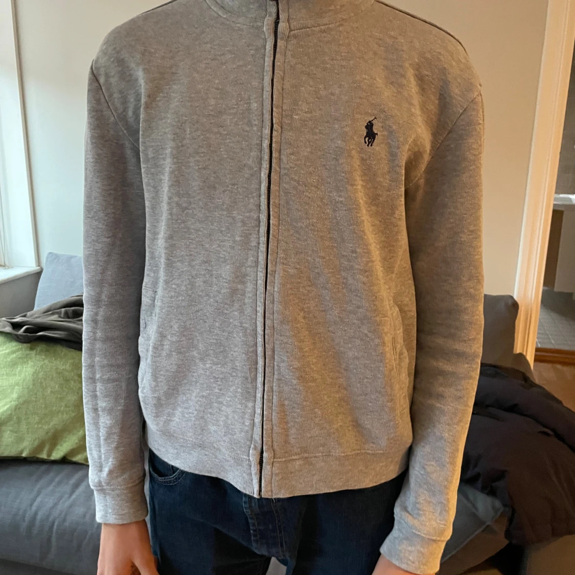 Grå ziptröja från Polo Ralph Lauren