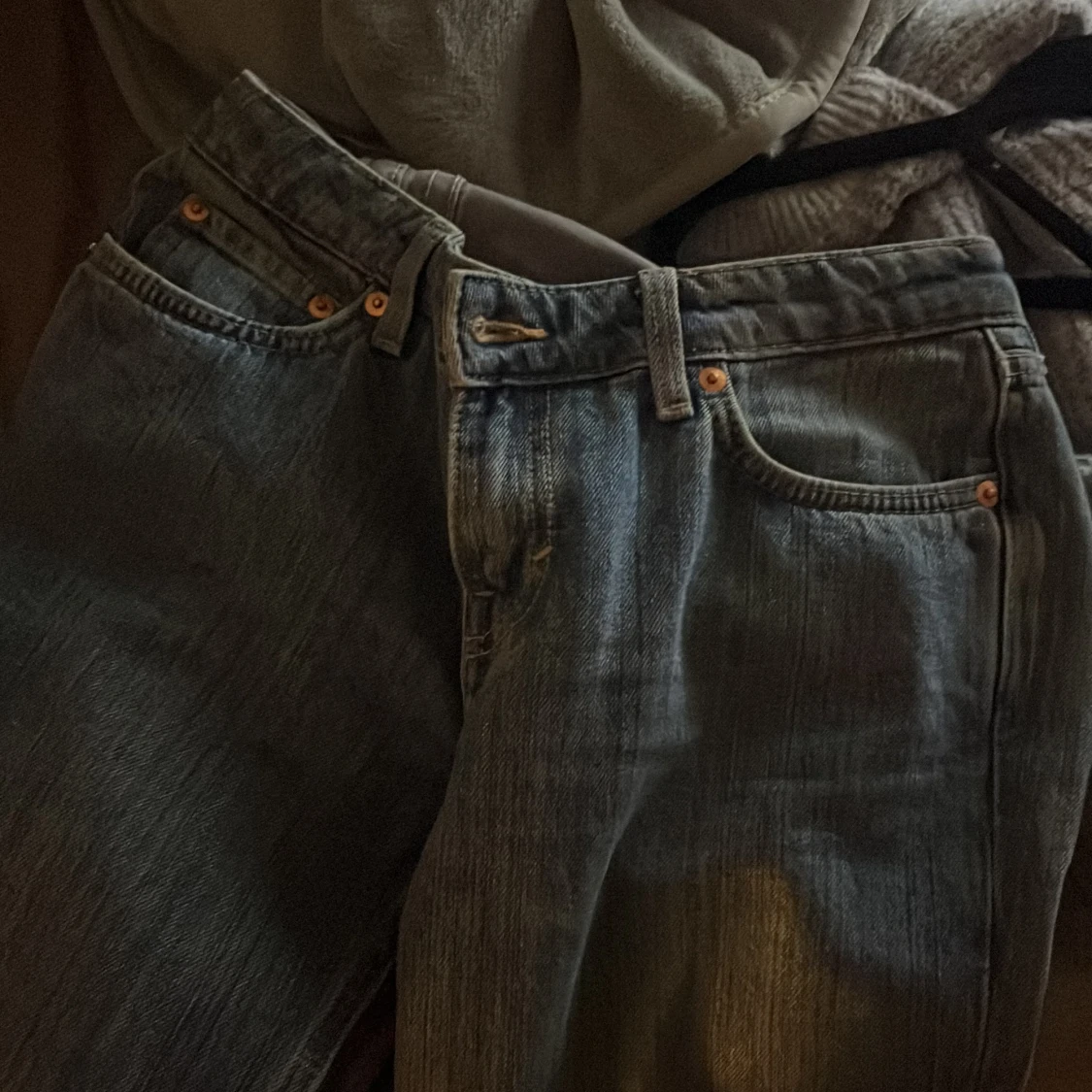 Blåa Weekday jeans bootcut - 4