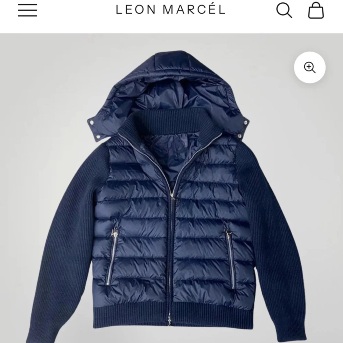 Marinblå pufferjacka från Leon Marcel