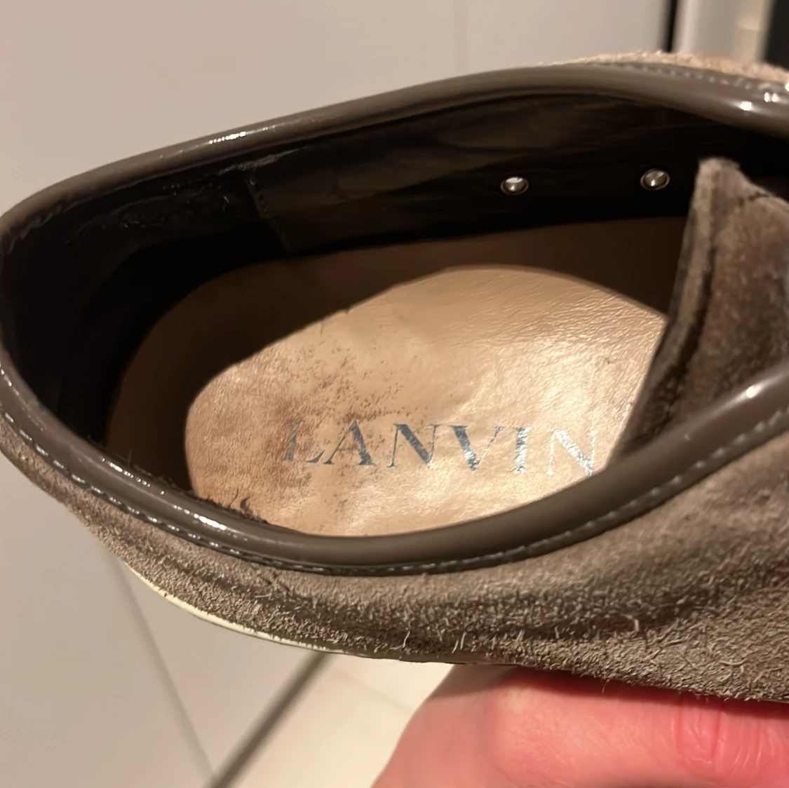 Grå mockasneakers från Lanvin - 2