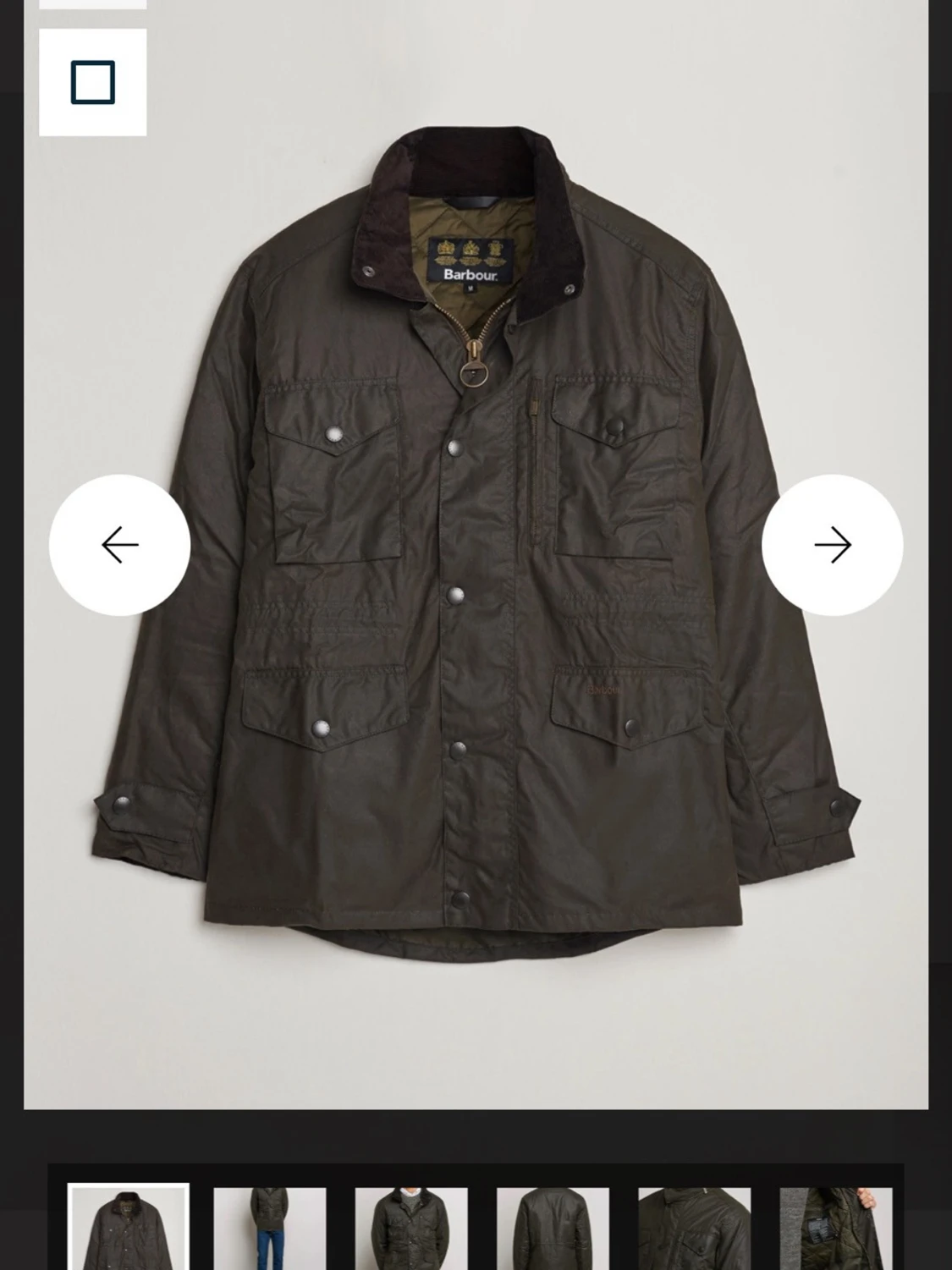 Barbour sapper Waxed Str:L - 2