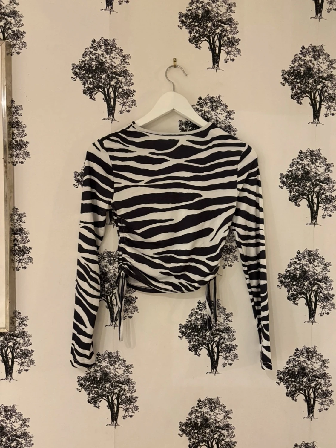 Zebramönstrad långärmad topp - 1