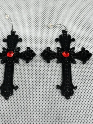 Gotisk örhängen  - Svarta gotisk örhängen 