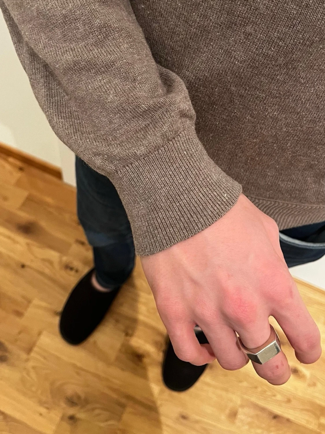 Brun stickad tröja från Springfield - 2