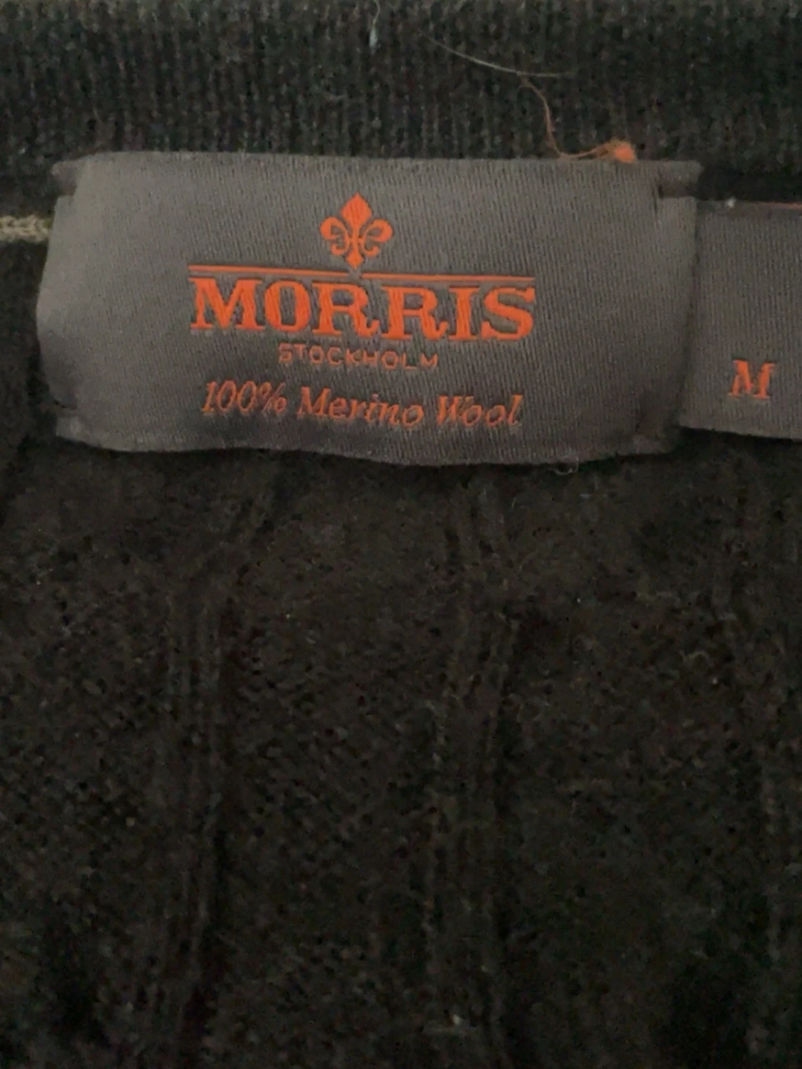 Mörkbrun kabelstickad tröja Morris - 2