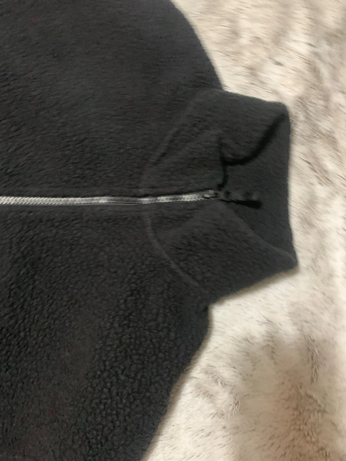 Svart teddyjacka med dragkedja - 2