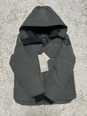 Canada goose Macmillan grey  - Säljer en helt ny grå Canada Goose Macmillan med huva och svart patch på ärmen. Jackan har quiltad design, dragkedja och muddar vid ärmsluten. Perfekt för kalla dagar och riktigt snygg till streetwear-looken. Pris kan diskuteras vid snabb affär 
