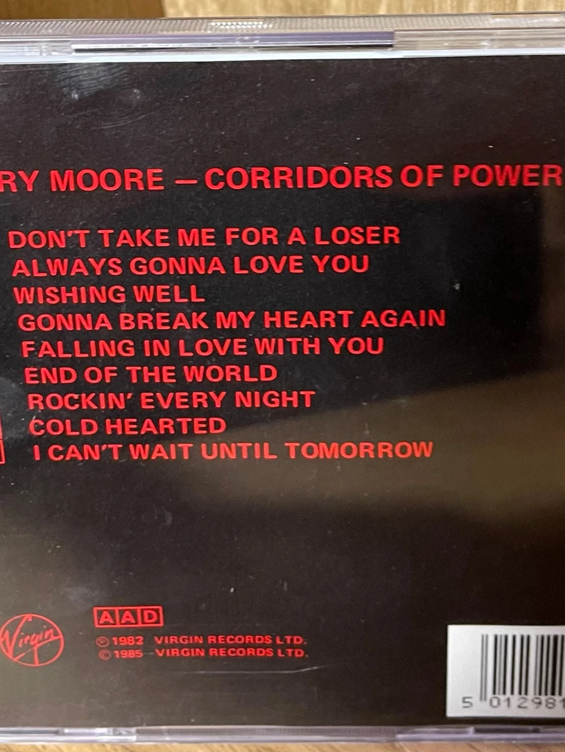 Gary Moore - Corridors of Power CD - 1