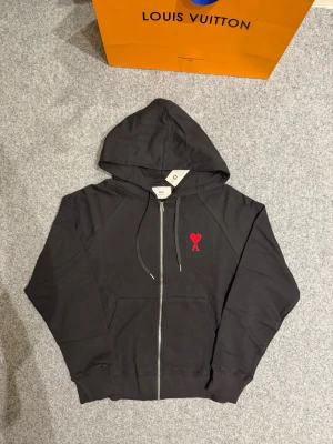 AMI PARIS black zipper red heart - Size M, true to size. Brand new