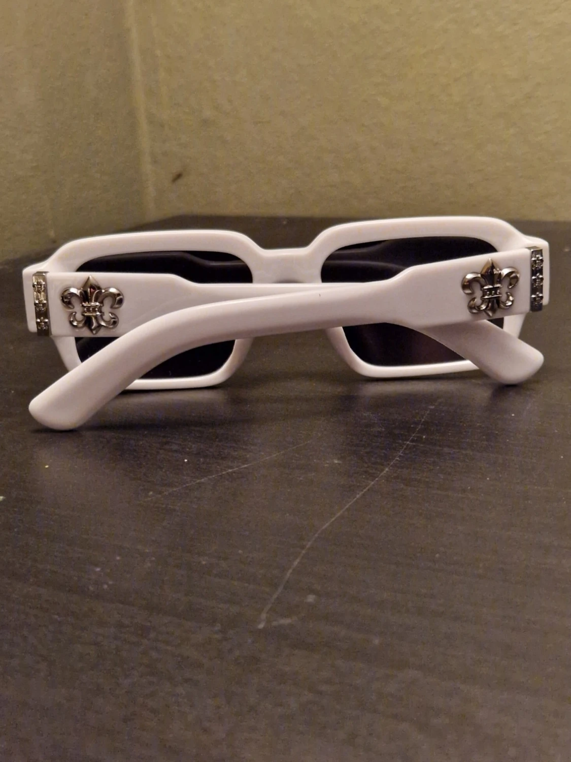 Vita Chrome Hearts glasögon - 2