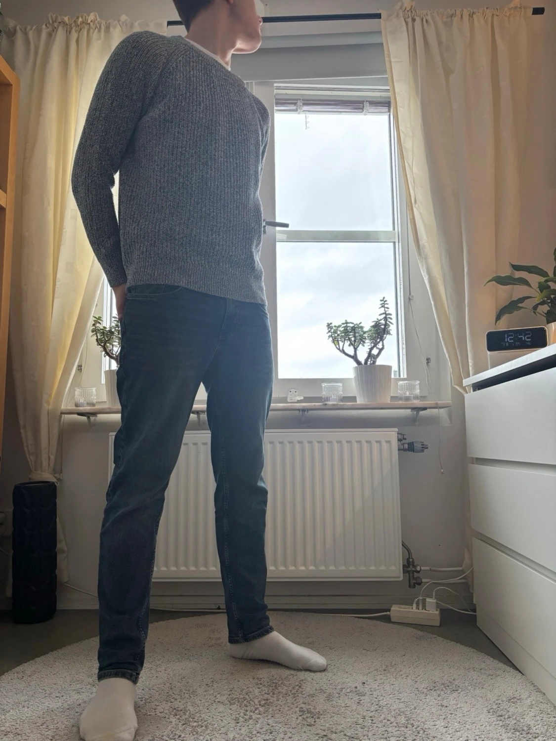  stickad tröja med rund hals - 2