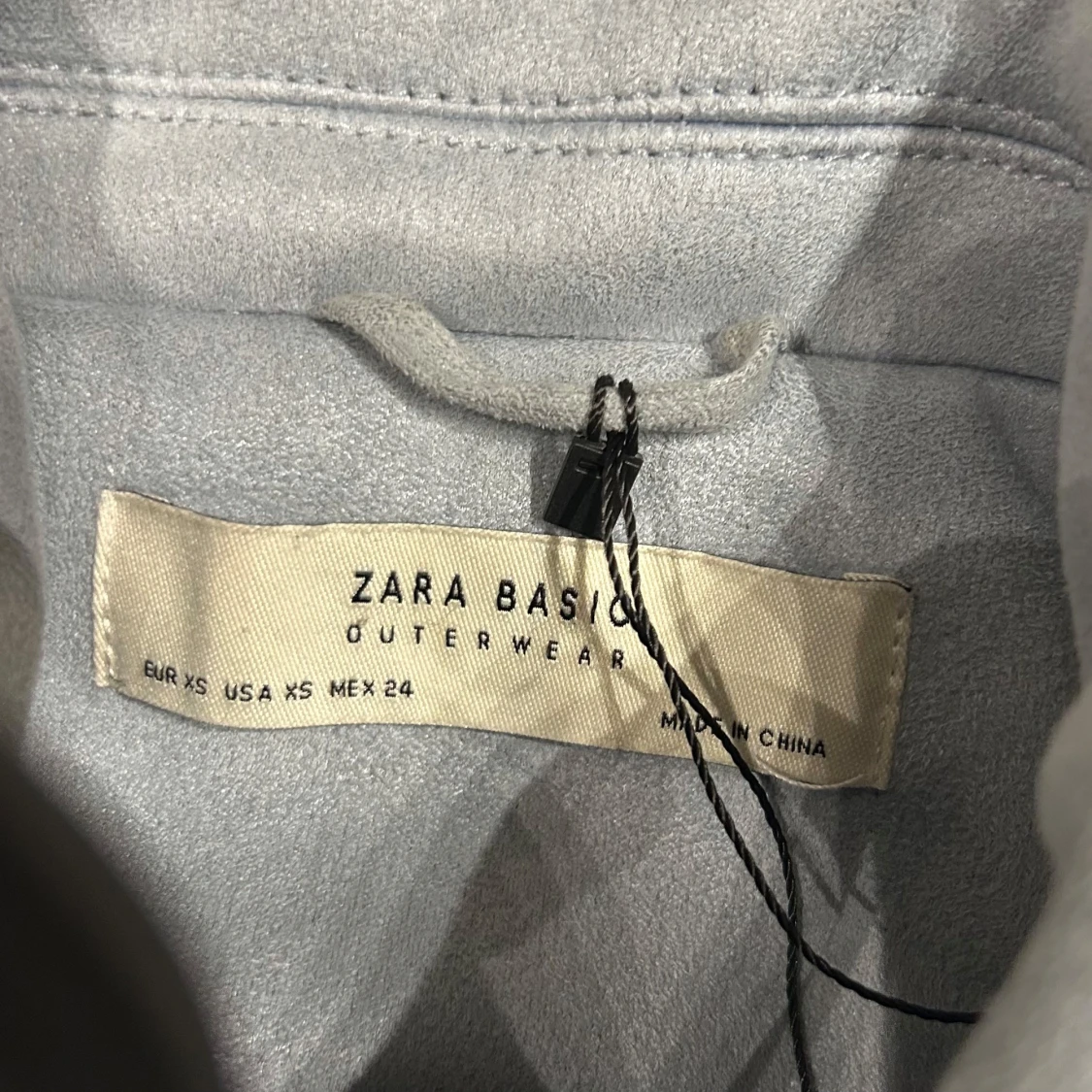 Ljusgrå bikerjacka från Zara Basic XS - 1