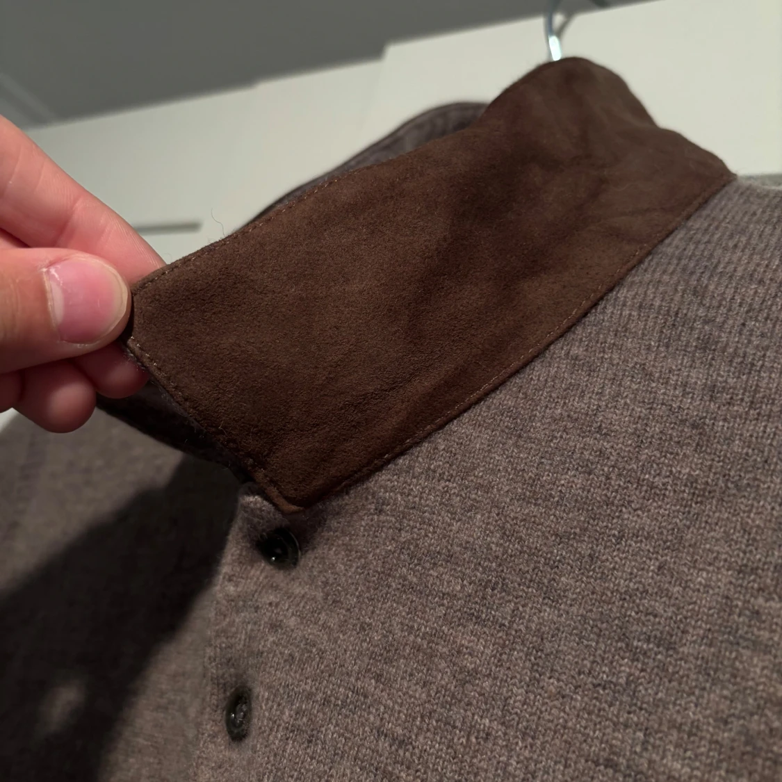 Brun stickad pikétröja Massimo Dutti - 3