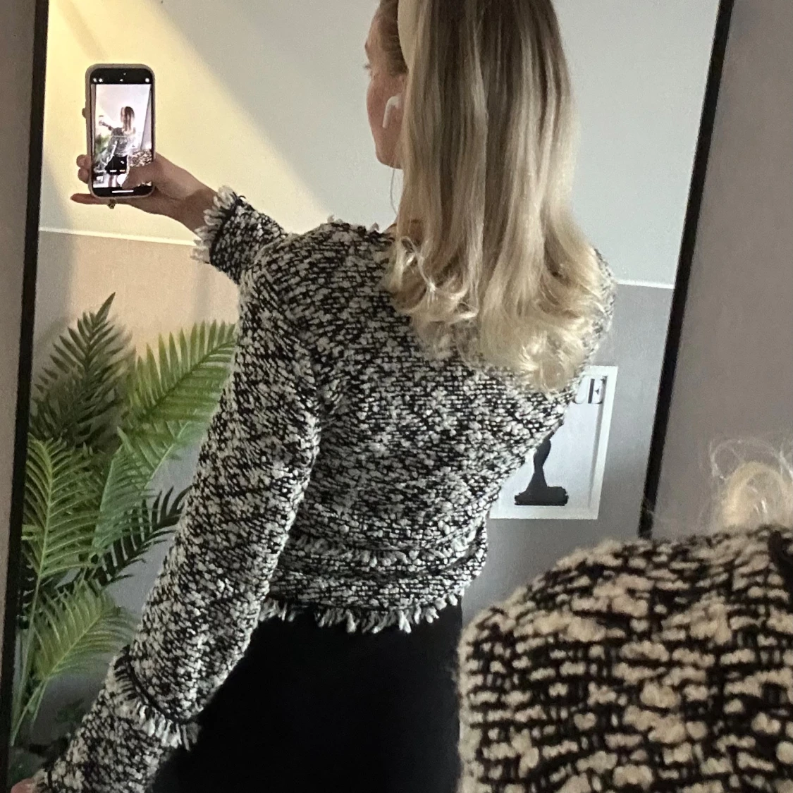 Svartvit tweedjacka från Mango Suit - 2