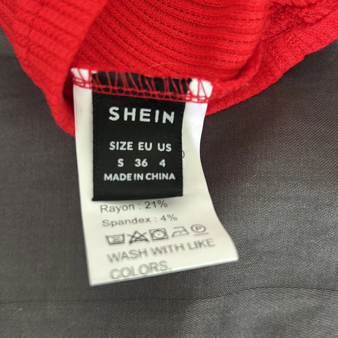 Röd one shoulder topp från SHEIN - 1