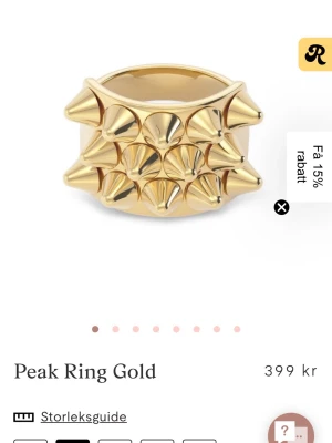 Guldi nit ring Edblad 16,8 mm - En så fin sparsamt använd guldig nit ring från✌🏼 Edblad. Ringen är i storlek 16,8 mm ( storlek S) 💗💕💕