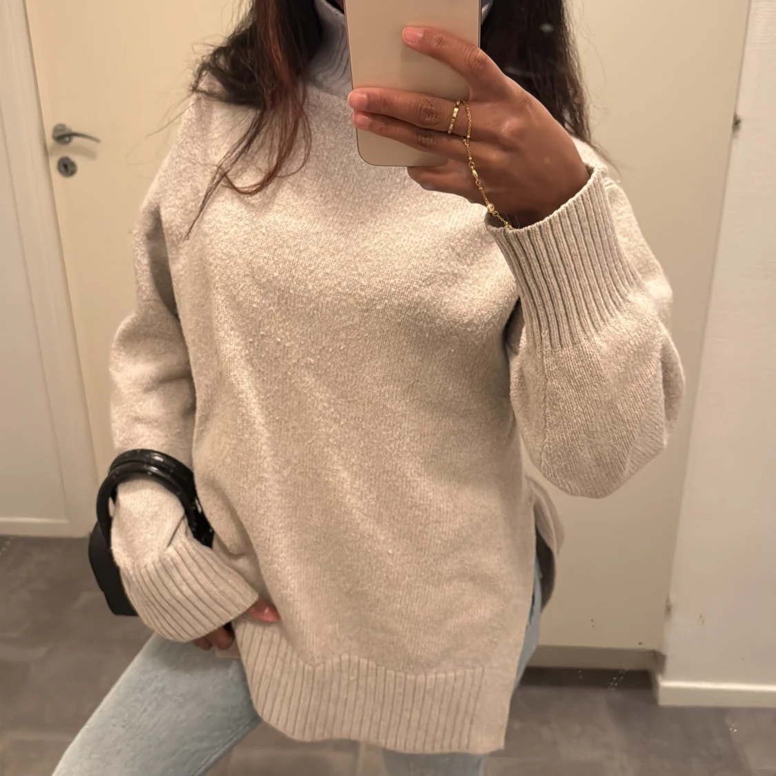 Polotröja i stickad ull - 1