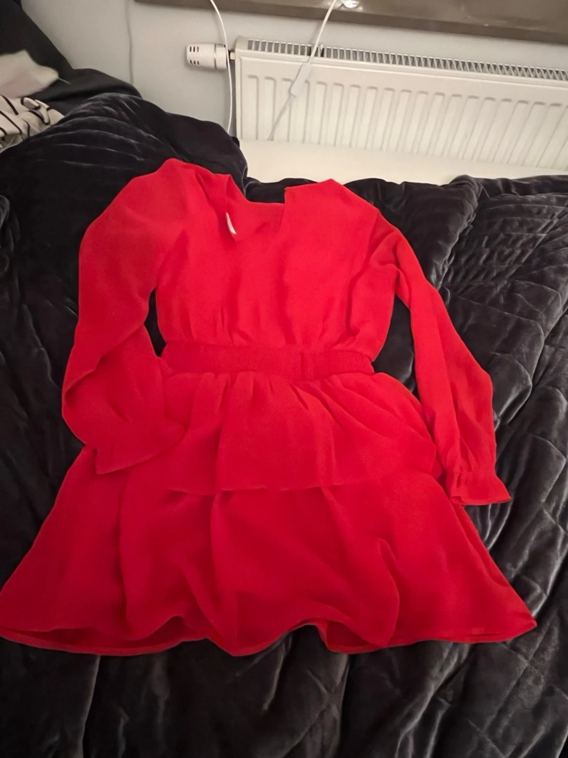 Röd volangklänning från Kappahl - 1