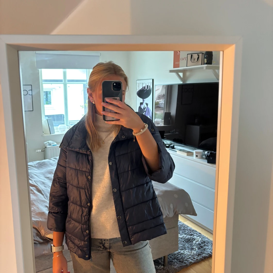 Mörkblå pufferjacka från Top Secret