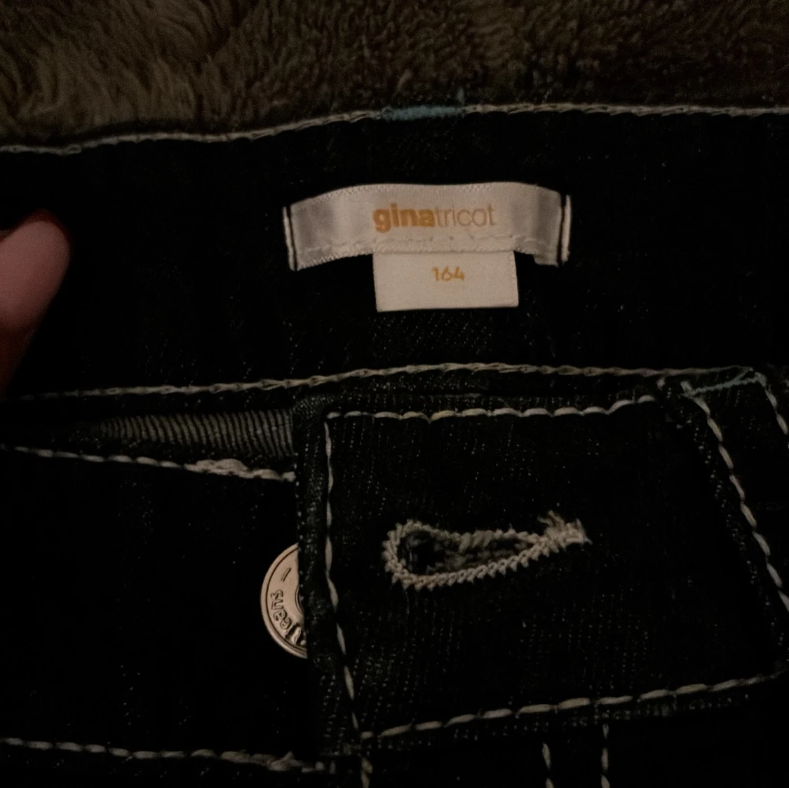 Mörkblå bootcut jeans Gina Tricot - 2