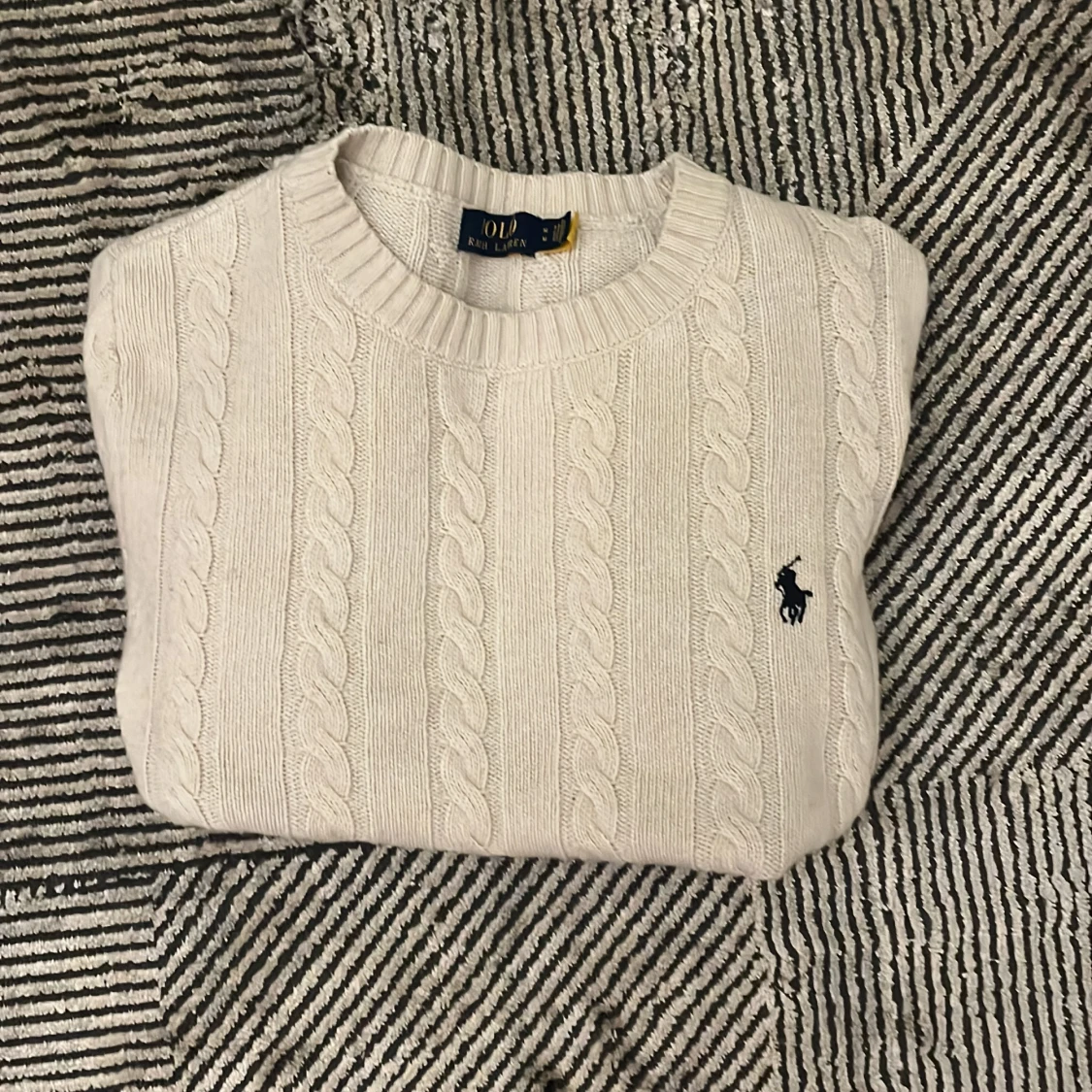 Vit kabelstickad tröja Polo Ralph Lauren - 2