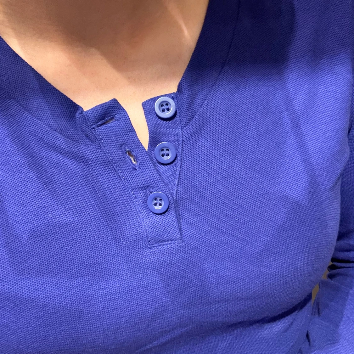 Blå croppad långärmad Gymshark-tröja - 2