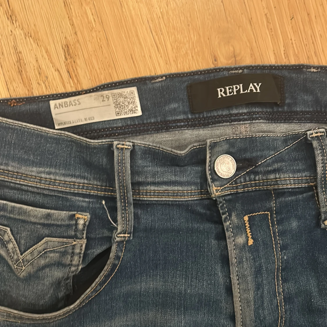 Blåa Replay jeans anbass - 1