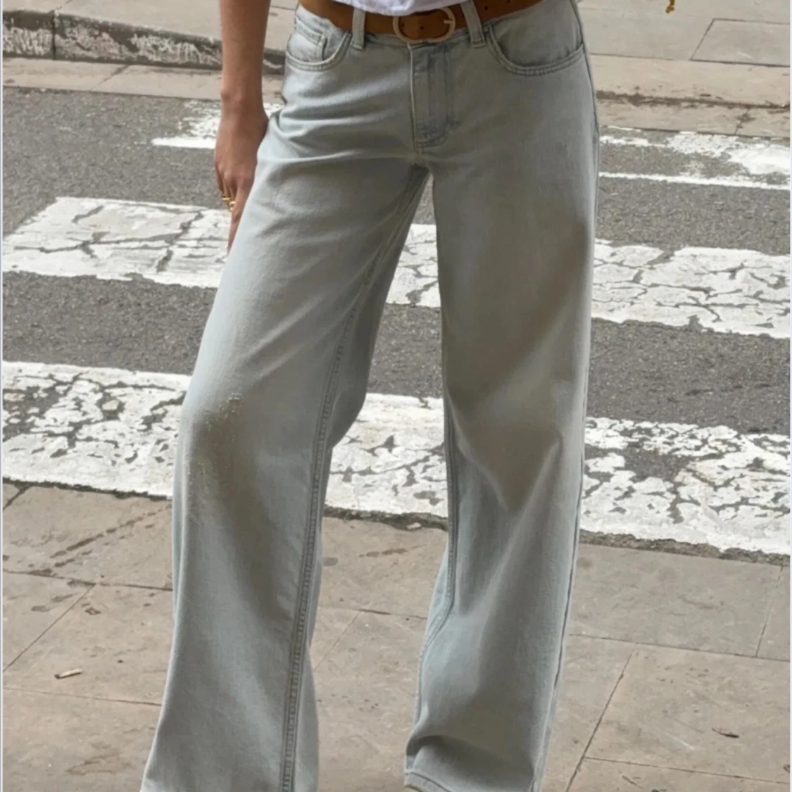 Lågmidjade vida jeans  - 1