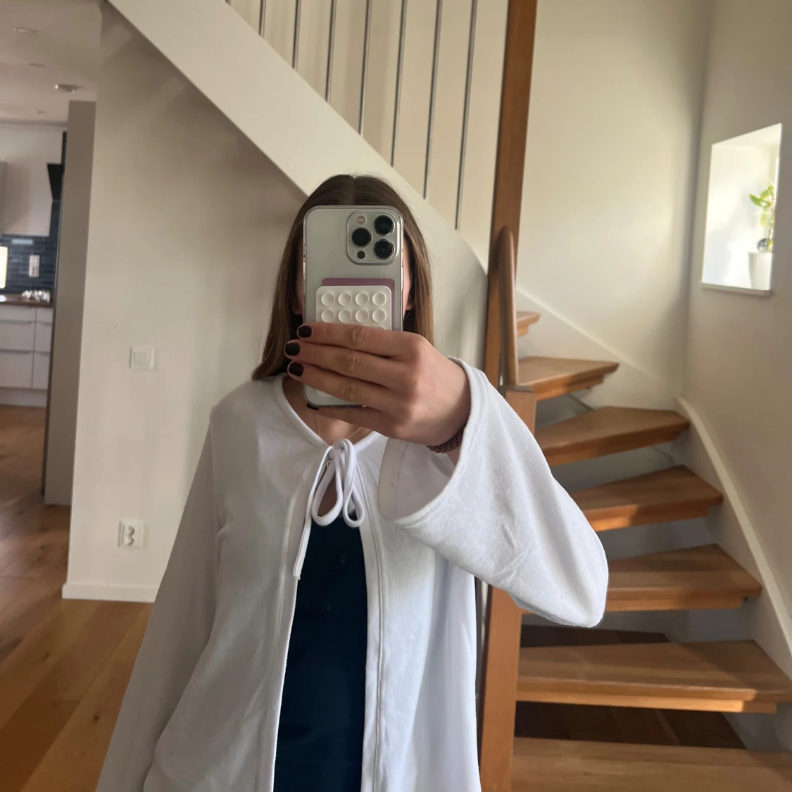 Vit kofta med knyt från lager 157 i storlek 160 - 3