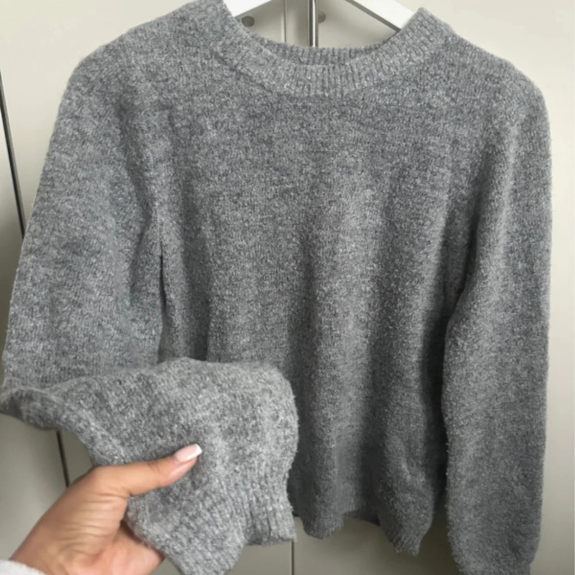 Grå stickad tröja från Object - 3