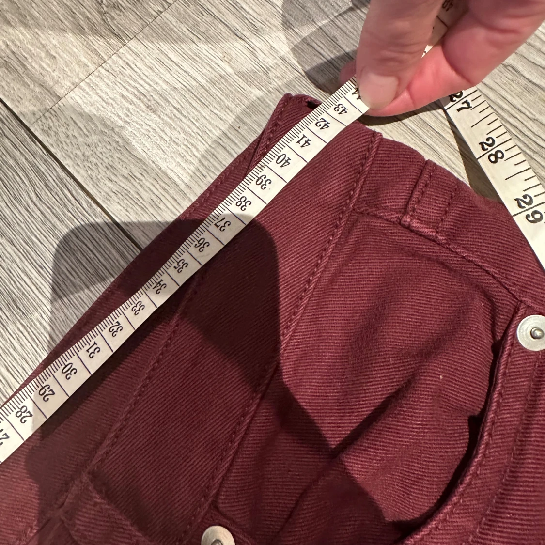 Vinröda bootcut jeans - 2