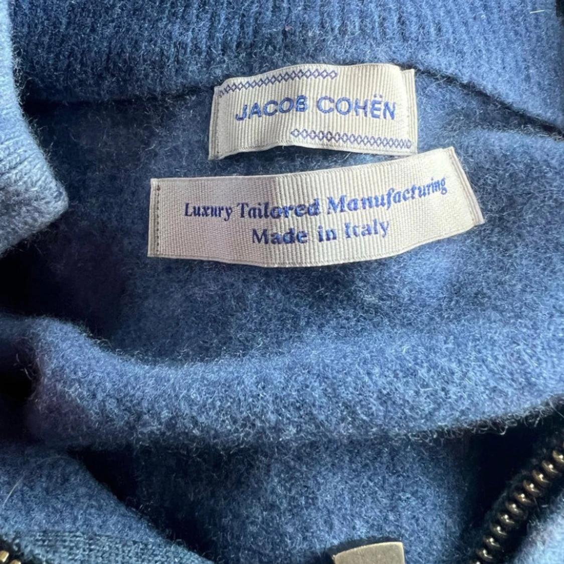 Blå stickad polotröja Jacob Cohen - 2