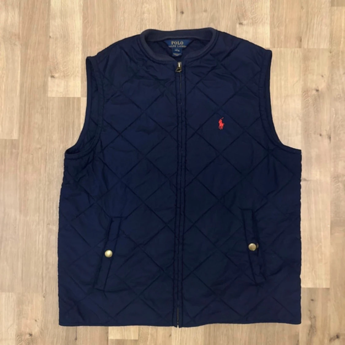 Mörkblå quiltad dunväst från Polo Ralph Lauren