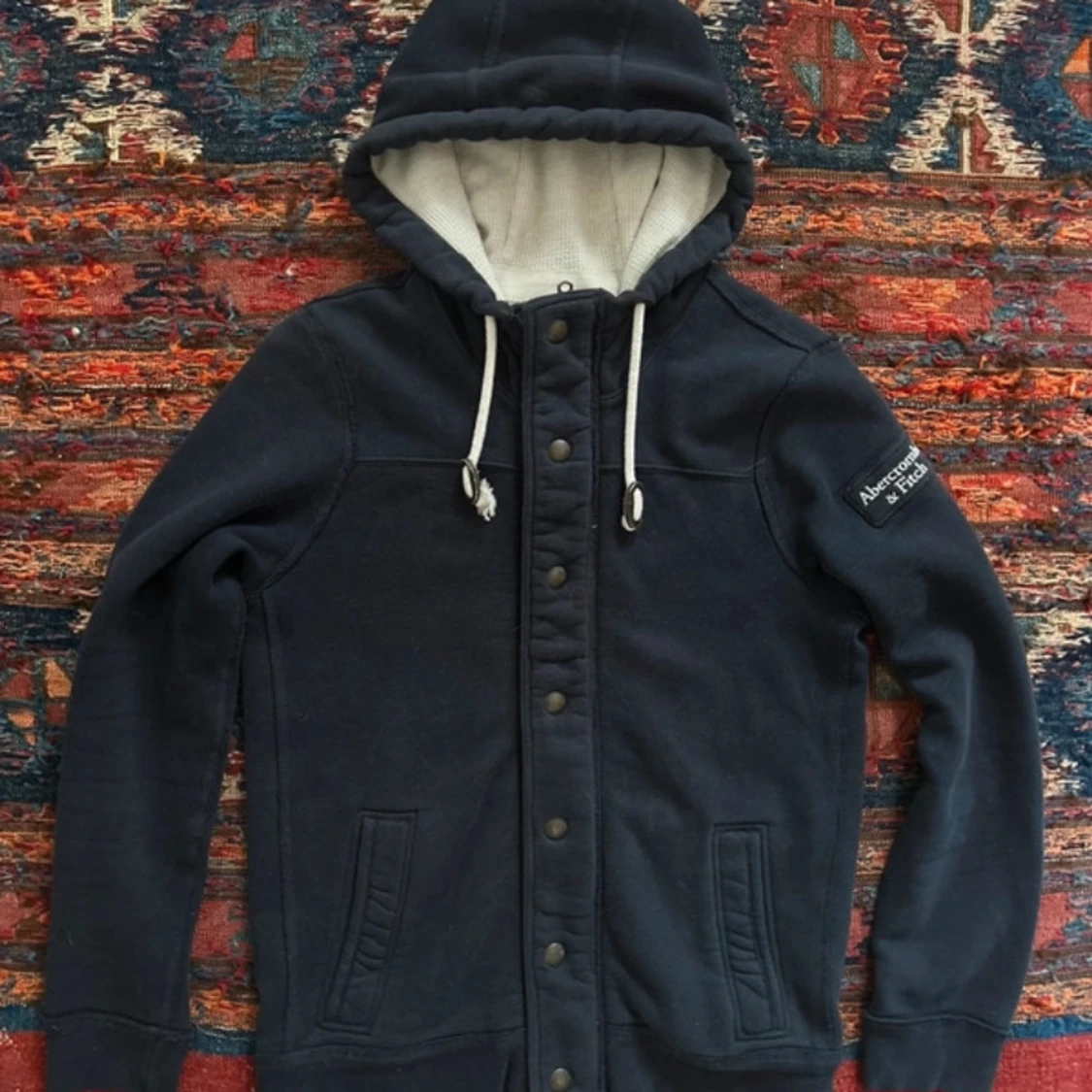 Svart hoodiejacka Abercrombie & Fitch - 1