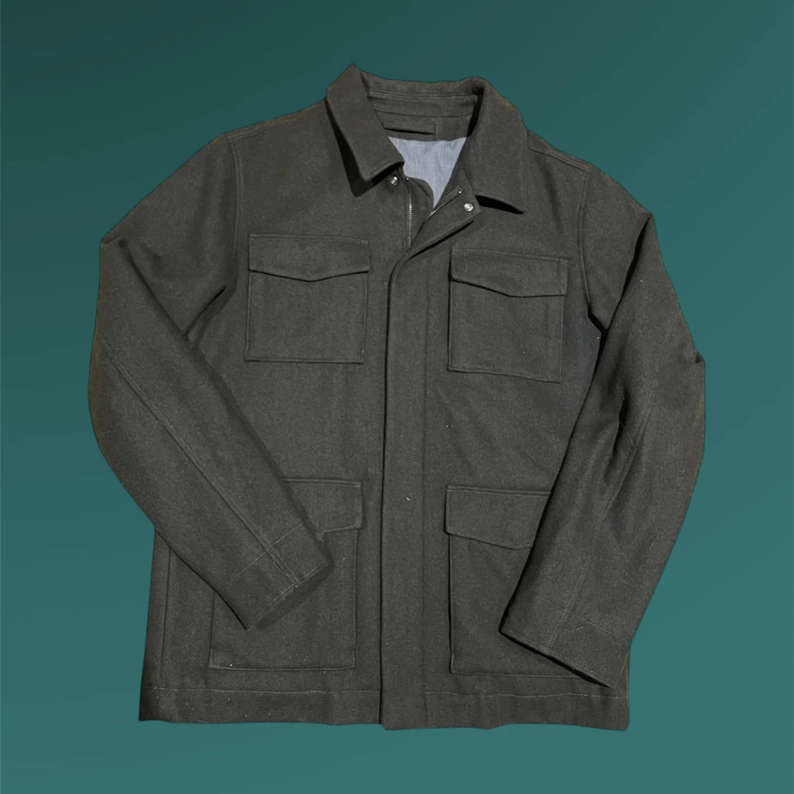 Mörkgrön overshirt från Selected Homme