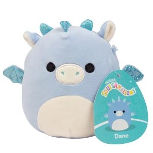 Squishmallows Dane - Mjuk och gosig Squishmallows-drake, modell Dane. Fint skick, inga synliga defekter eller slitage. Perfekt som present eller samlarobjekt! Färgglada detaljer och glittriga vingar ger extra charm. Ny i princip kan leta efter name tagen men är inte säker att den finns kvar🙂 nypris är 299kr