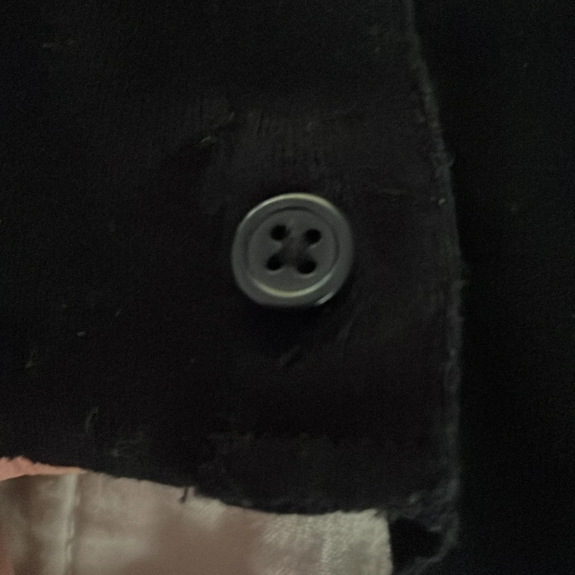 Svart kofta med knappar, stl S - 2