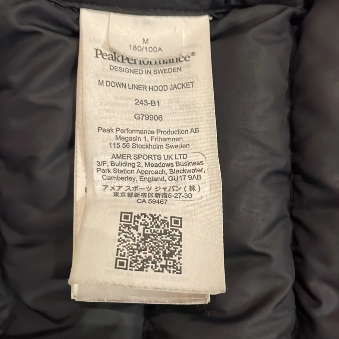 Svart dunjacka Peak Performance M - 3