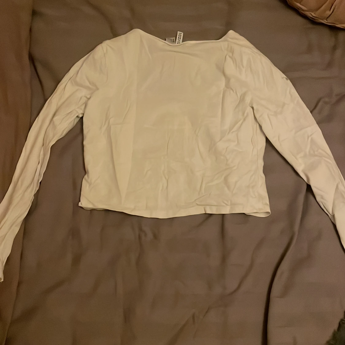 Vit långärmad topp från Boohoo - 1