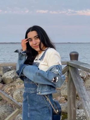 Jeansjacka från Karl Lagerfeld  - Jeans jacka från Karl Lagerfeld i storlek XS. 