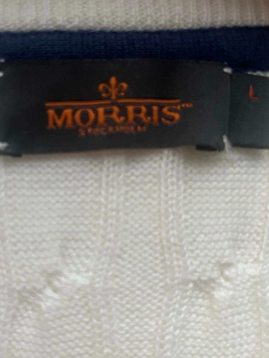Cremevit kabelstickad tröja från Morris - 2