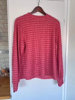 Roströd/gammelrosa långärmad topp med struktur, storlek L - Försvinner den 31:a mars om den inte sålts innan dess :) Roströd/gammelrosa långärmad topp/blus med strukturerad yta. Rund halsringning och stretchig! Använd 2 gånger. #blus #topp #roströd #gammelrosa #mycketbraskick #braskick #L #storlekL
