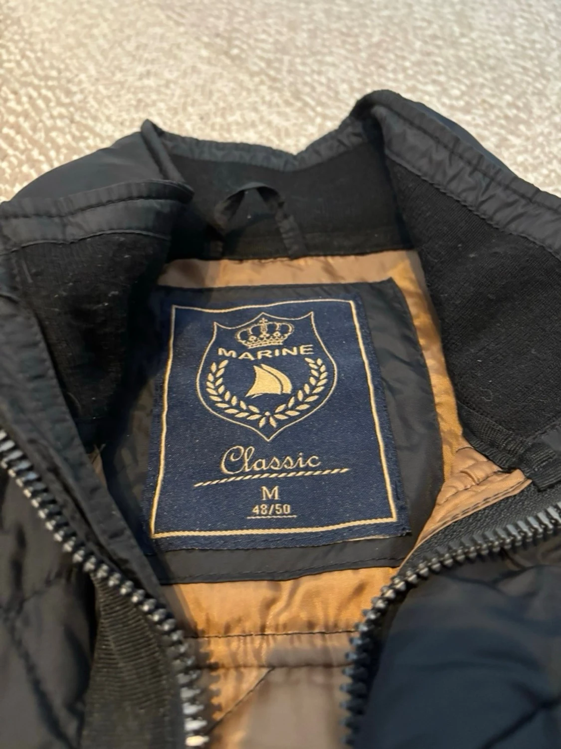 Svart quiltad jacka från Marine Classic - 1