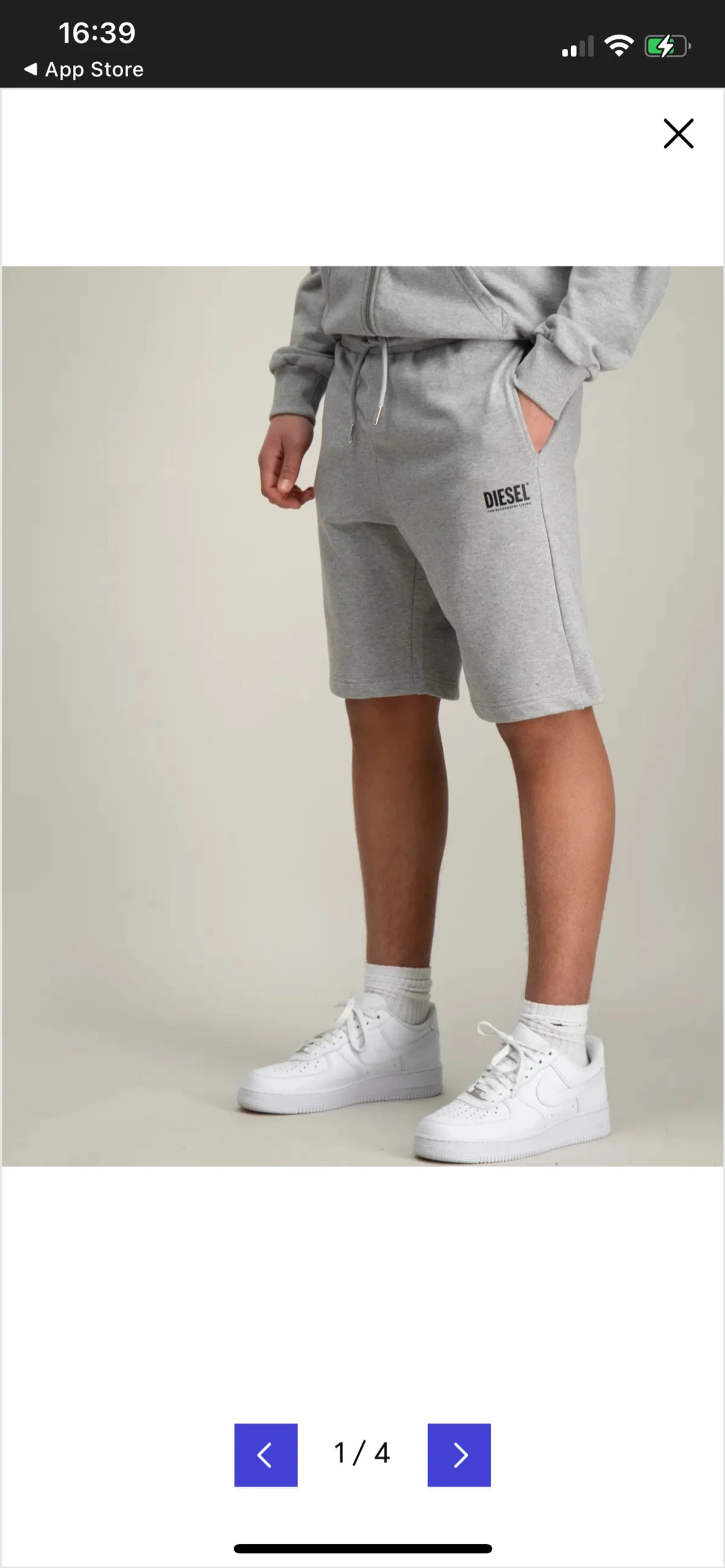 Grå mjukisshorts från Diesel - 3