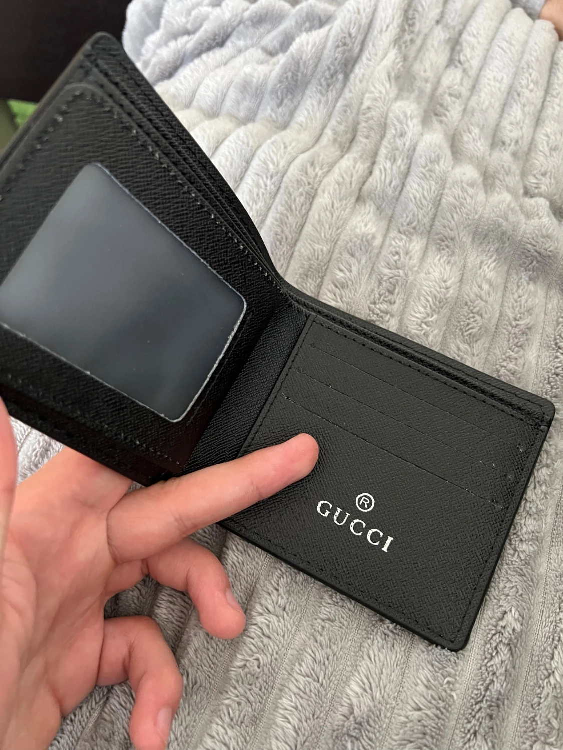 Svart/beige tiger plånbok  - 5