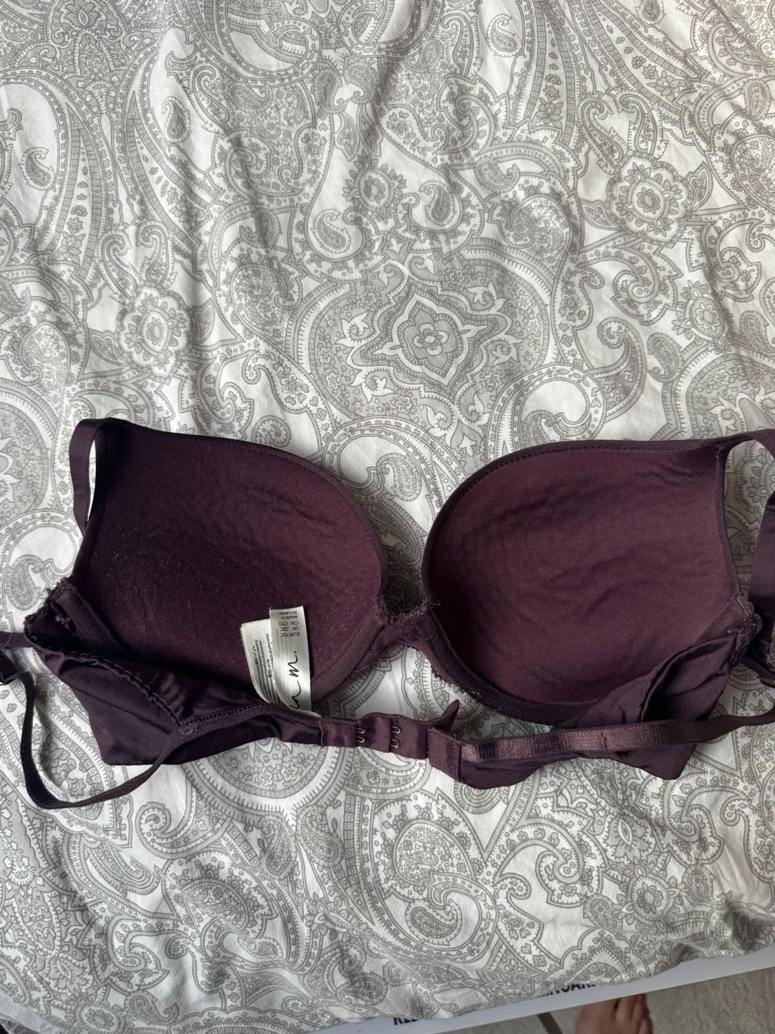 Mörklila push-up bh från Lindex  - 1